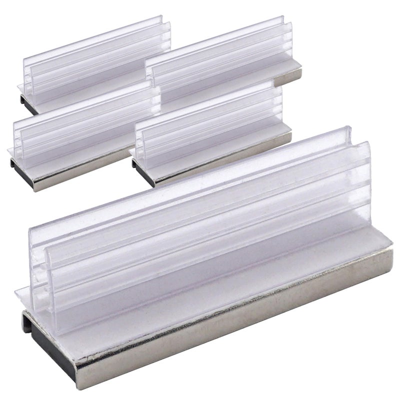 Master Magnetics Magnetic Sign Holder - Retail EZ Grip Holder-Powerful Magnet  3"" Length  1"" Width  1.13"" Total Height  Silver and Clear  Pack of 5  MSHC13X5